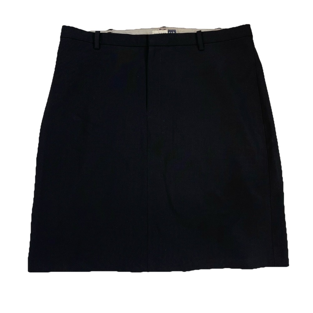 Gap Classic Stretch Wool Belt Loop Work Casual Party Black Skirt Size 8‎